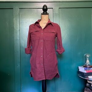 Heavyweight Flannel Tunic — Granola girl L.L. Bean 100% Cotton